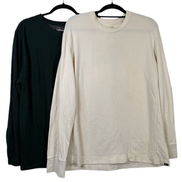Bundle of 2 Men's Eddie Bauer Waffle Knit Thermal Shirts Size XL - Picture 1 of 4